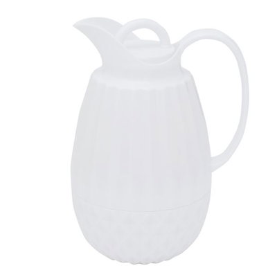 Al Saif Gallery Timeless Diamond thermos, 1 liter, thermal glass inner container, plastic outer shell - white product image 1