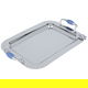 Al Saif Gallery Steel Toferia Set, 41x26x4 cm, 2 dates with blue lid, glass bowl, 4 pieces - silver product image 2