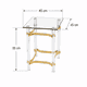 طقم طاولات زجاج و ستيل و اكرليك، 5 قطع - شفاف ذهبي product image 5