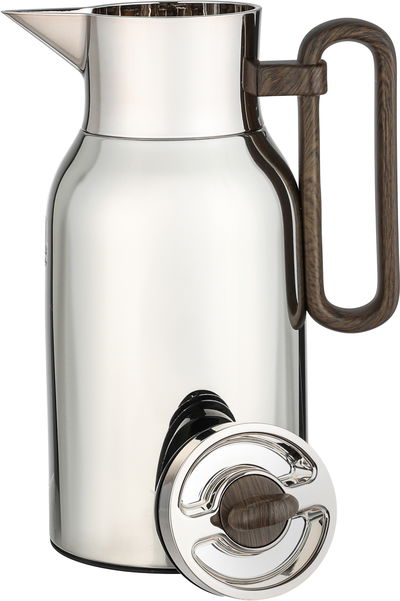 طقم ترامس الدرة السيف غاليري، 1 / 1 لتر، 2 قطعة، حافظة داخلية زجاج، ضغاط، يد خشبي - فضي لامع product image 4