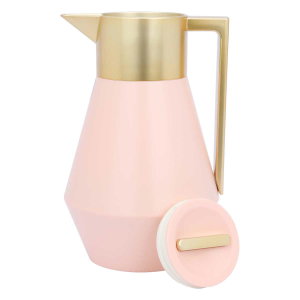 Everest Lydia Thermos, 1 liter, golden handle, thermal glass inner shell, plastic outer shell - pink product image 2