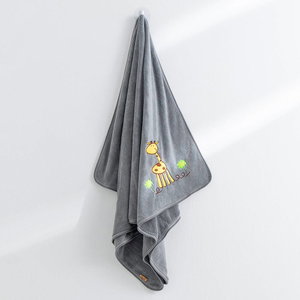 منشفة اطفال كورال فليس ريفي، 140×80 سم - رمادي product image 2