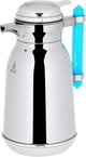 Al Saif Gallery Shahad thermos set, 1/1 liter, two pieces, thermal glass inner container, steel outer shell - `Silver product image 2
