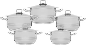 Hashver steel cookware set, 10 pieces, Turkish - silver product image 2