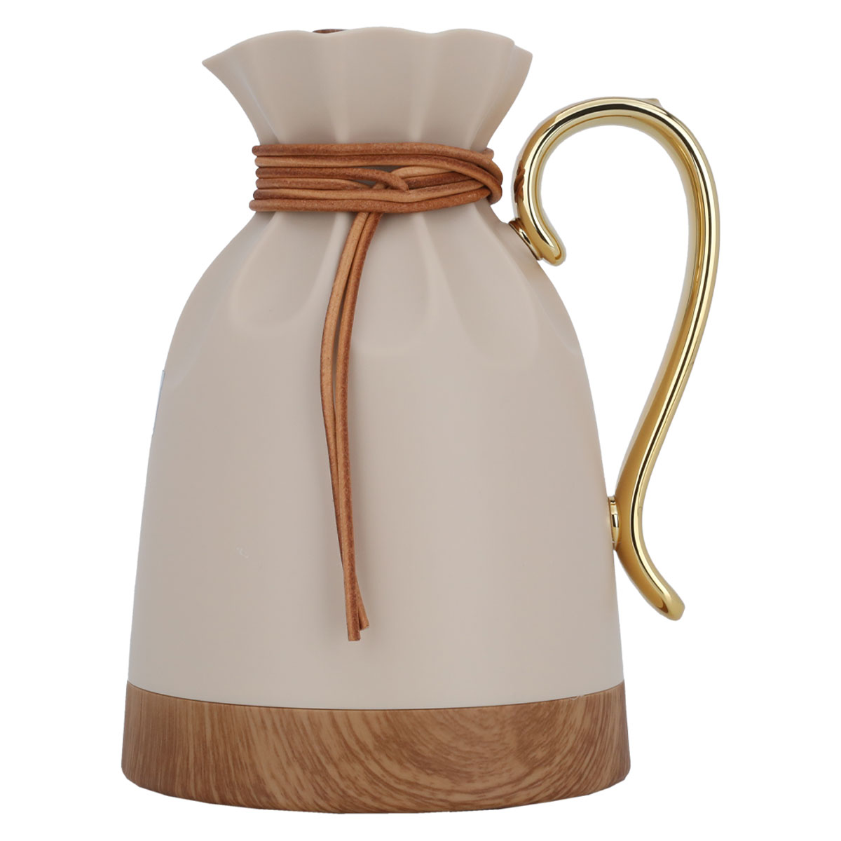 Everest Balqis Thermos, 1 liter, thermal glass inner shell, plastic outer shell - wooden beige product image