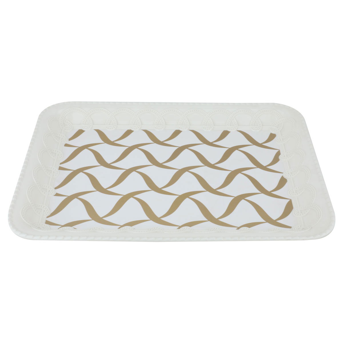 Tofaria Melamine Al Saif Gallery, 45 x 34 x 3 cm, rectangular, decorated brown - white product image 2