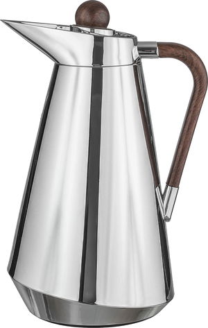 طقم ترامس طريف السيف غاليري، 1/0.7 لتر، حافظة داخلية زجاج، يد خشبي غامق، غطاء ضغاط - فضي product image 2