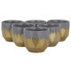 Al Saif Gallery Porcelain Arabic Coffee Cups Set, 6 Pieces - Golden Mauve product image 1