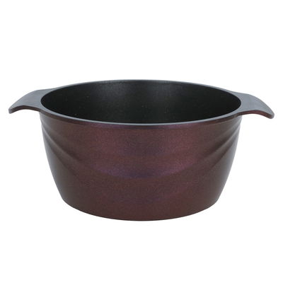 طقم قدور جرانيت تيتانيوم نيوكلاين، 10 قطع، غطاء زجاج - احمر غامق product image 3