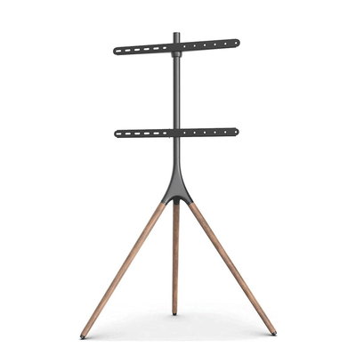 TV floor stand, MDF wood, 140×88×25 cm - Black product image 3