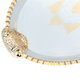 Al Saif Gallery steel serving tray with gold edges, 51 x 34 x 2 cm, oval - silver product image 3