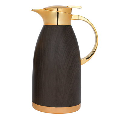 Al Saif Gallery Al-Andalus thermos set, 1.5 / 2 liters, 2 pieces, stainless steel inner shell, stainless steel outer shell - golden brown product image 2