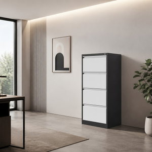 OW-022 Iron drawer organizer, 133×45×62 cm, 4 drawers, deep inside, pull-out design - Grey White product image