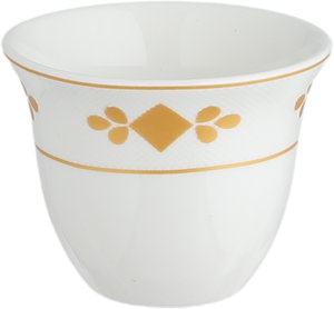 طقم فناجين قهوة سعودي بورسلان السيف غاليري، 12 قطعة، منقوش - أبيض ذهبي product image 2