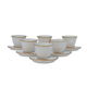 Al Saif Gallery porcelain coffee cup set, half saucer, 12 pieces - white product image 2