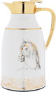 Al Saif Gallery thermos set, 1.3 liters/1 liter, glass inner container, plastic outer shell - white and golden product image 5