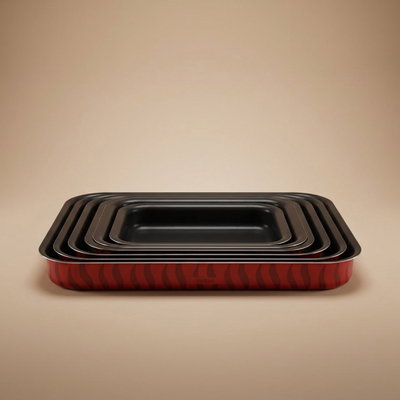 طقم صواني تيفلون تيفال، 6 قطع - احمر product image 1
