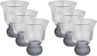 Al Saif Gallery Glass Set, 6 Pieces, Base - Black Clear product image 1