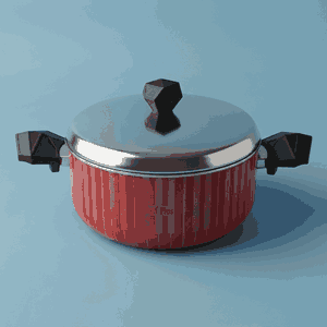 قدر تيفلون بغطاء استيل السيف بلص، 30 سم - أحمر product image