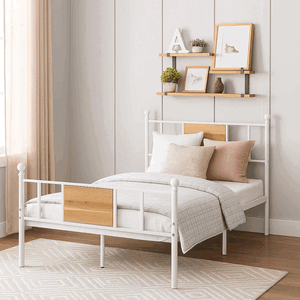 سرير حديد، 40×120×190 سم - أبيض product image 2