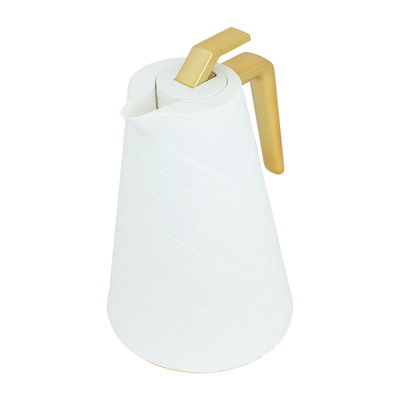 ترمس جلوري، 1 لتر، حافظة داخلية زجاج حراري، ضغاط - أبيض product image 4
