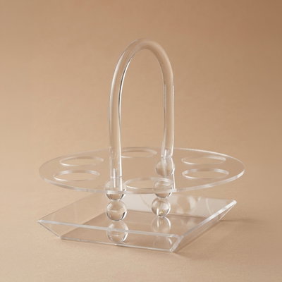 حامل أكواب أكريليك السيف غاليري، 24x24x26 سم، ست خانات، دائري - شفاف product image 1