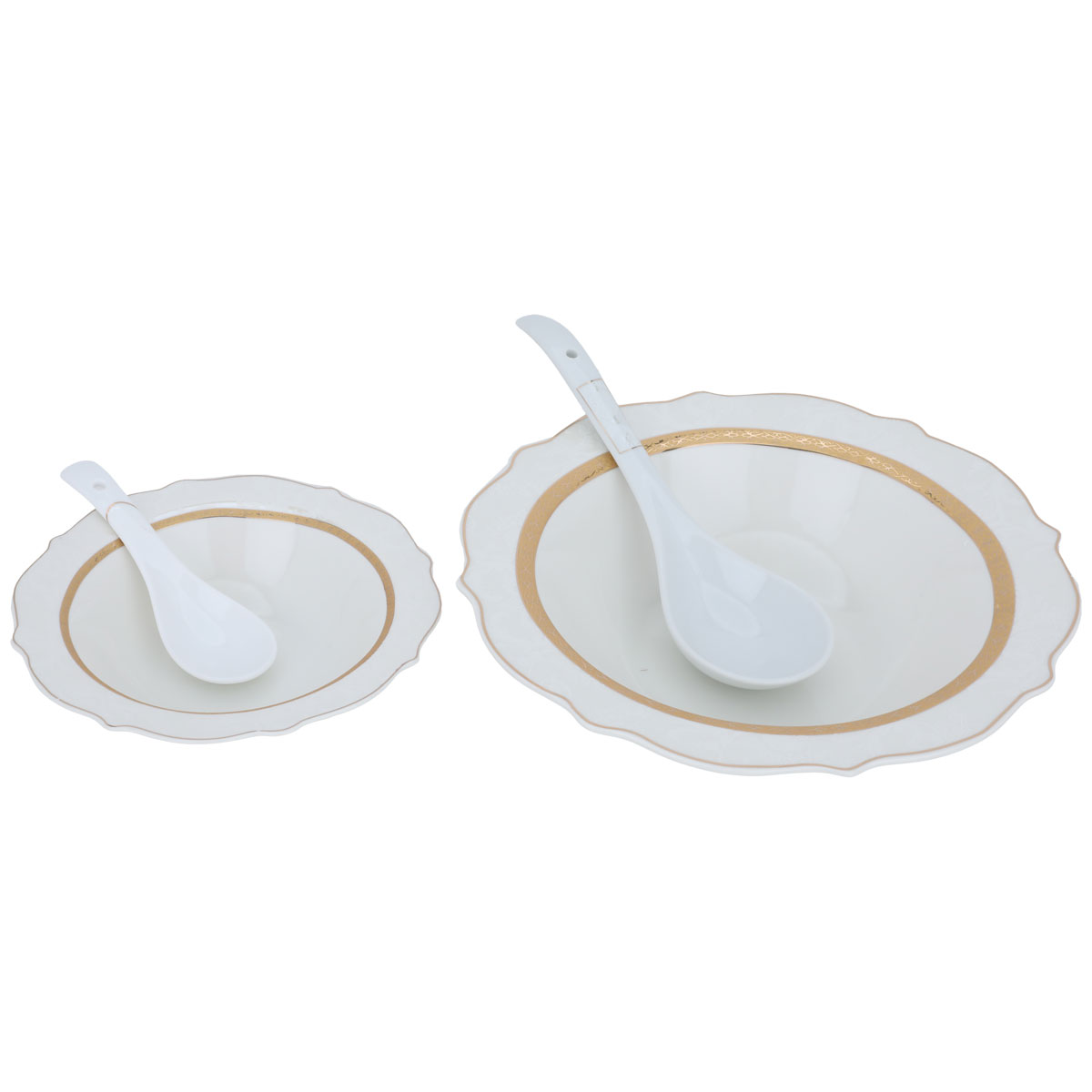Al Saif Gallery Porcelain Dining Set, 65 Pieces - Golden White product image 6