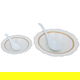 طقم سفرة بورسلان السيف غاليري، 65 قطعة - أبيض ذهبي product image 6