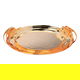 Al Saif Gallery steel topper set, 3 pieces, oval, patterned - gold product image 2