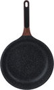 طقم قدور جرانيت بغطاء زجاج روبوست، يد خشب، 7 قطع - اسود product image 7