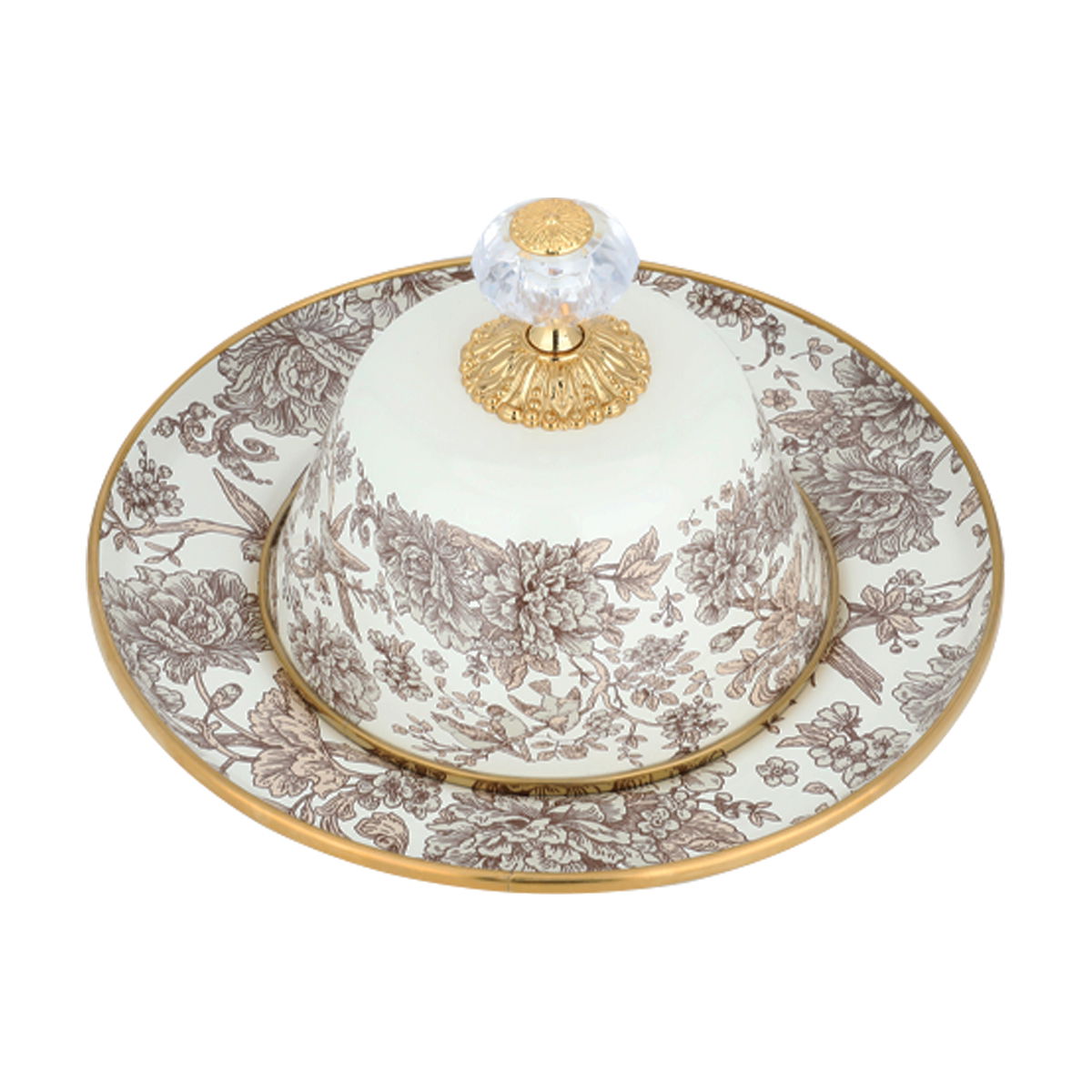 Al Saif Gallery porcelain plate, round with lid - white product image
