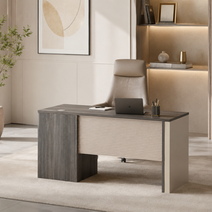 مكتب إداري مودرن خشب MDF، 75×120×60 سم - رمادي product image