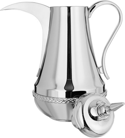 Al Saif Gallery Nouf thermos set, 0.7 / 1 liter, 2 pieces, thermal glass inner container, stainless steel outer shell - silver product image 6
