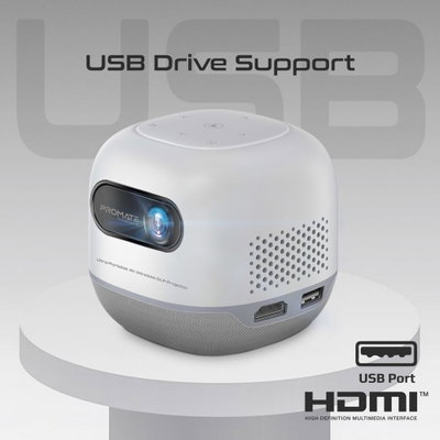 جهازعرض محمول بروميت، اندرويد 13، 4k، يدعم البلوتوث - ابيض product image 3