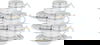 Al Saif Gallery Turkish Coffee Cups and Saucers Set, 12 Pieces - White Grey product image 1