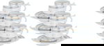 Al Saif Gallery Turkish Coffee Cups and Saucers Set, 12 Pieces - White Grey product image 1