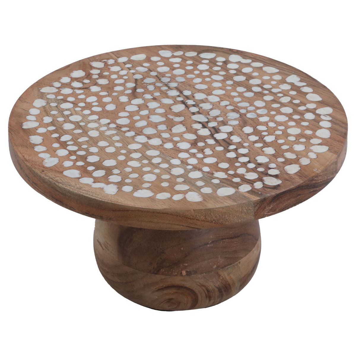 ستاند تقديم خشب السيف غاليري، 25×25×14 سم، قاعدة، دائري - أبيض product image 2