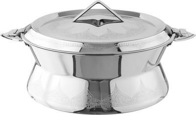 حافظة طعام بغطاء استيل سابينا السيف غاليري، 2.5 لتر، منقوش - فضي product image 1
