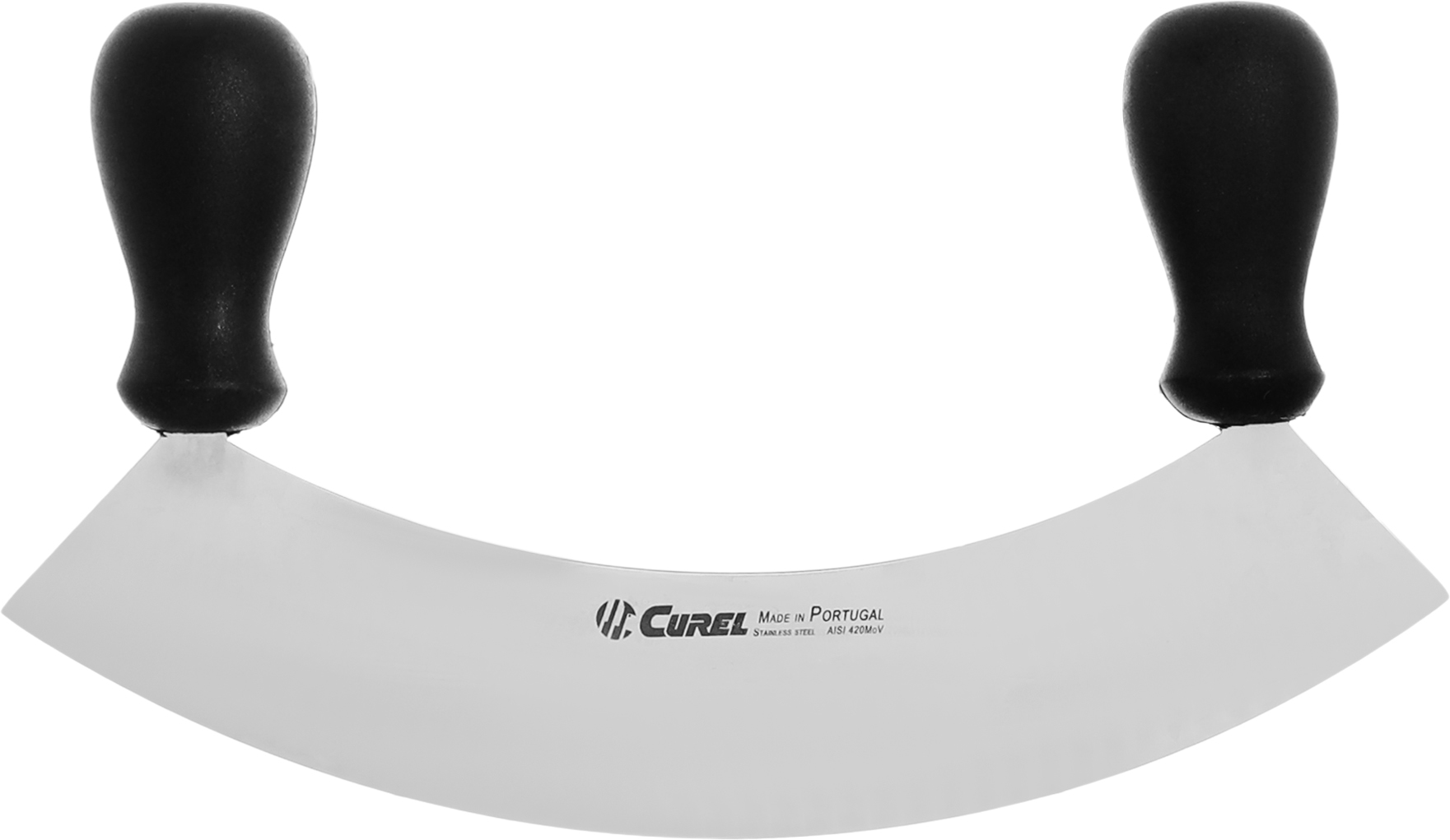 Al Saif Gallery steel molokhiya slicer, 8 cm, black-silver handle product image