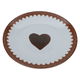 Al Saif Gallery plastic serving plate, 16 cm, heart pattern - brown product image 2
