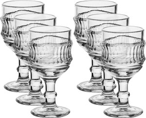 طقم كاسات تقديم عصير زجاج السيف غاليري، 6 حبات، قاعدة - شفاف product image