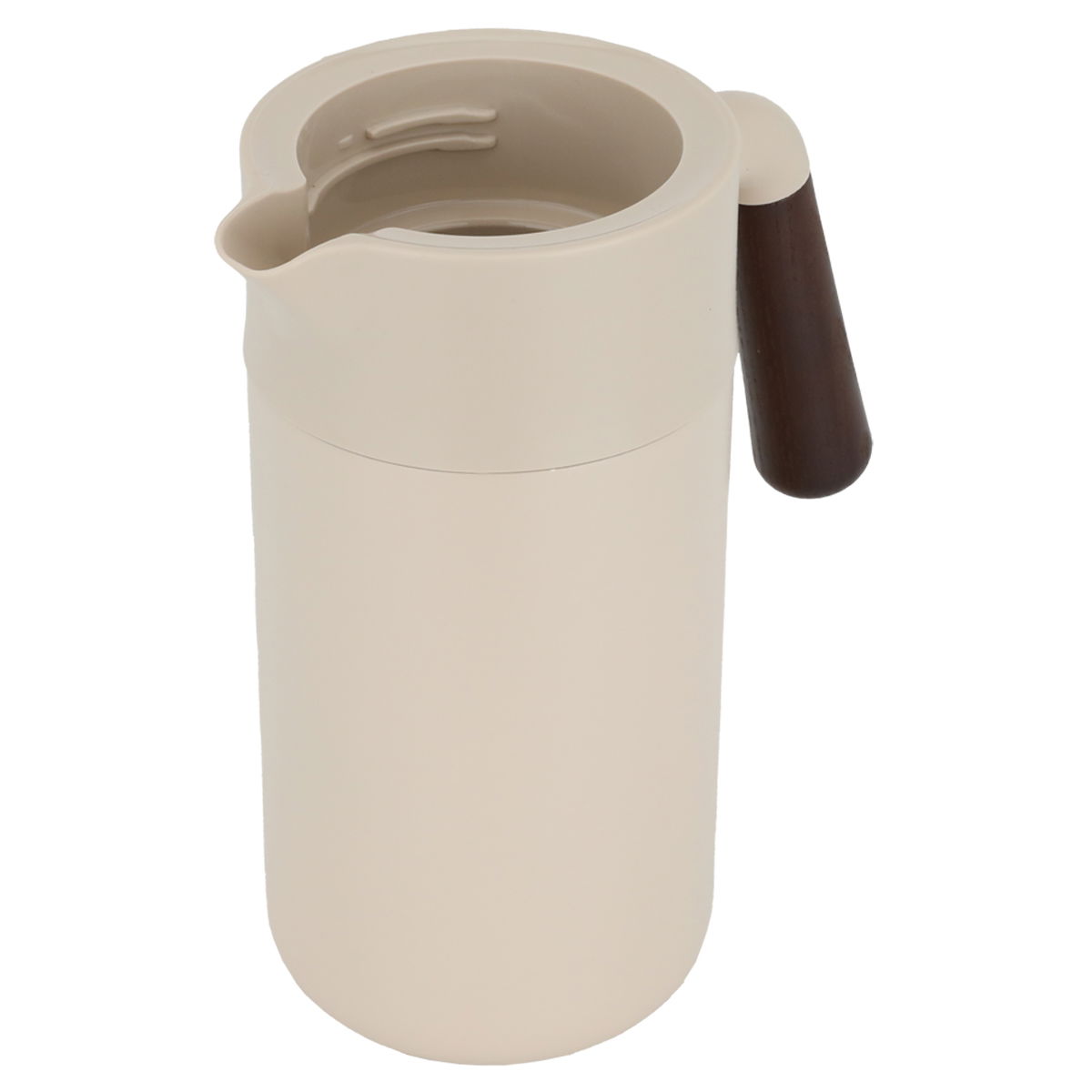 Timeless Tara Thermos, 1.2 liters, wooden handle, steel inner case, steel outer case - light brown product image 3