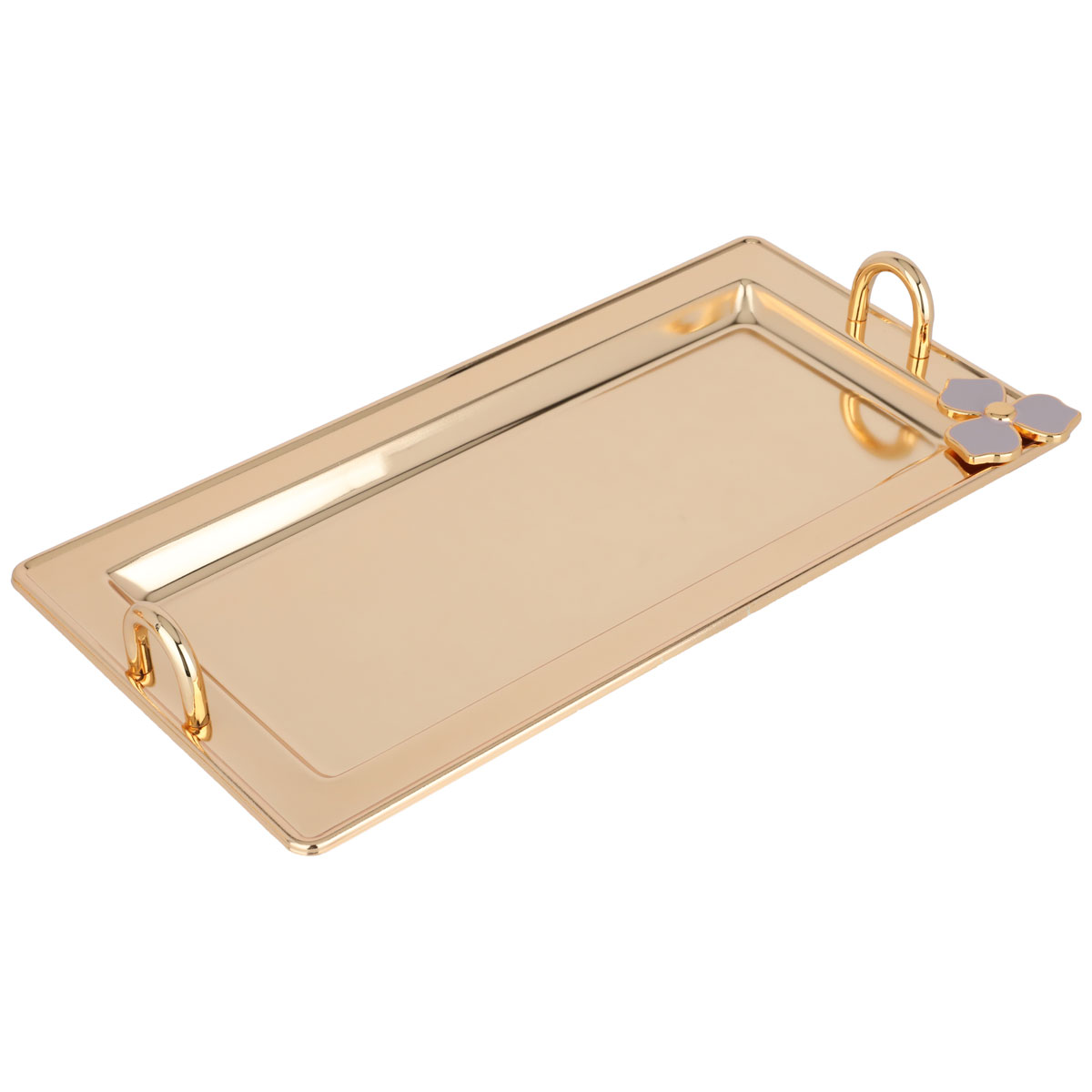 Alsaif Gallery Tray Set with 2 Steel Dates, 3 Pieces - Gold product image 2
