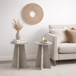 Modern side table, MDF wood, 60x40 cm - light beige product image