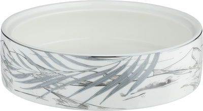 تمرية بغطاء بورسلان السيف غاليري، 18x18x5 سم، غطاء اكرليك، دائري - أبيض رمادي product image 2