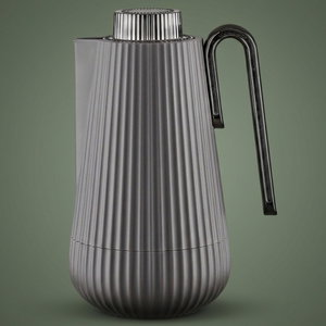 Glory Sumo Thermos, 1 liter, nickel handle, glass interior, pump - glossy black cappuccino product image