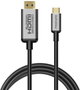كابل صوت وفيديو بلاستيك بروميت، USB-C ،HDMI، متوافق مع Thunderbolt 3، دعم شاشة 4K x 2K، HDLink-60H - رمادي product image 1