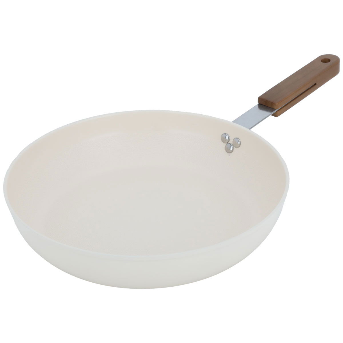 Tornado Ceramic Frying Pan, 28 cm, Wooden Handle - Beige product image