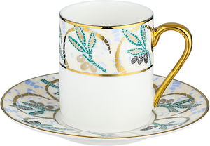 طقم فناجين قهوة تركي مع صحون بورسلان السيف غاليري، 12 قطعة، 90 مل - متعدد الالوان product image 2