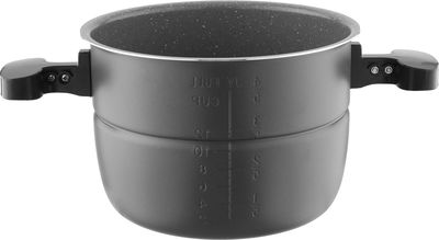 قدر ضغط كهربائي إديسون الذكي، وعاء داخلي جرانيت، 1200 واط، 8 لتر، 11 وظيفة طبخ، GT802-M16 - فضي اسود product image 4